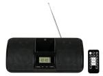 ALTAVOCES DOCK IPHONE IPOD CON RADIO FM RELOJ ALARMA REPRODUCTOR DE MUSICA