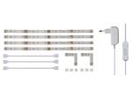 4 x CINTA DE LEDs FLEXIBLE  ALIMENTADOR  BLANCO CALIDO  4W  30cm  12Vdc