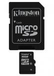 MEMORIA MICRO SD MICROSD CON ADAPTADOR DE TARJETA KINGSTON 16GB C10