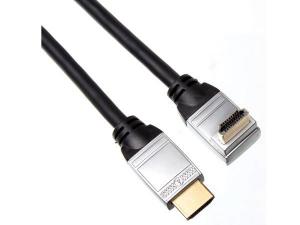 CABLE CONECTOR HDMI MACHO A CONECTOR HDMI MACHO DORADO ACODADO 100m