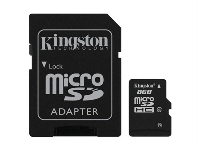 MEMORIA MICRO SD MICROSD ADAPTADOR TARJETA KINGSTON  8GB C4 CLASE 4